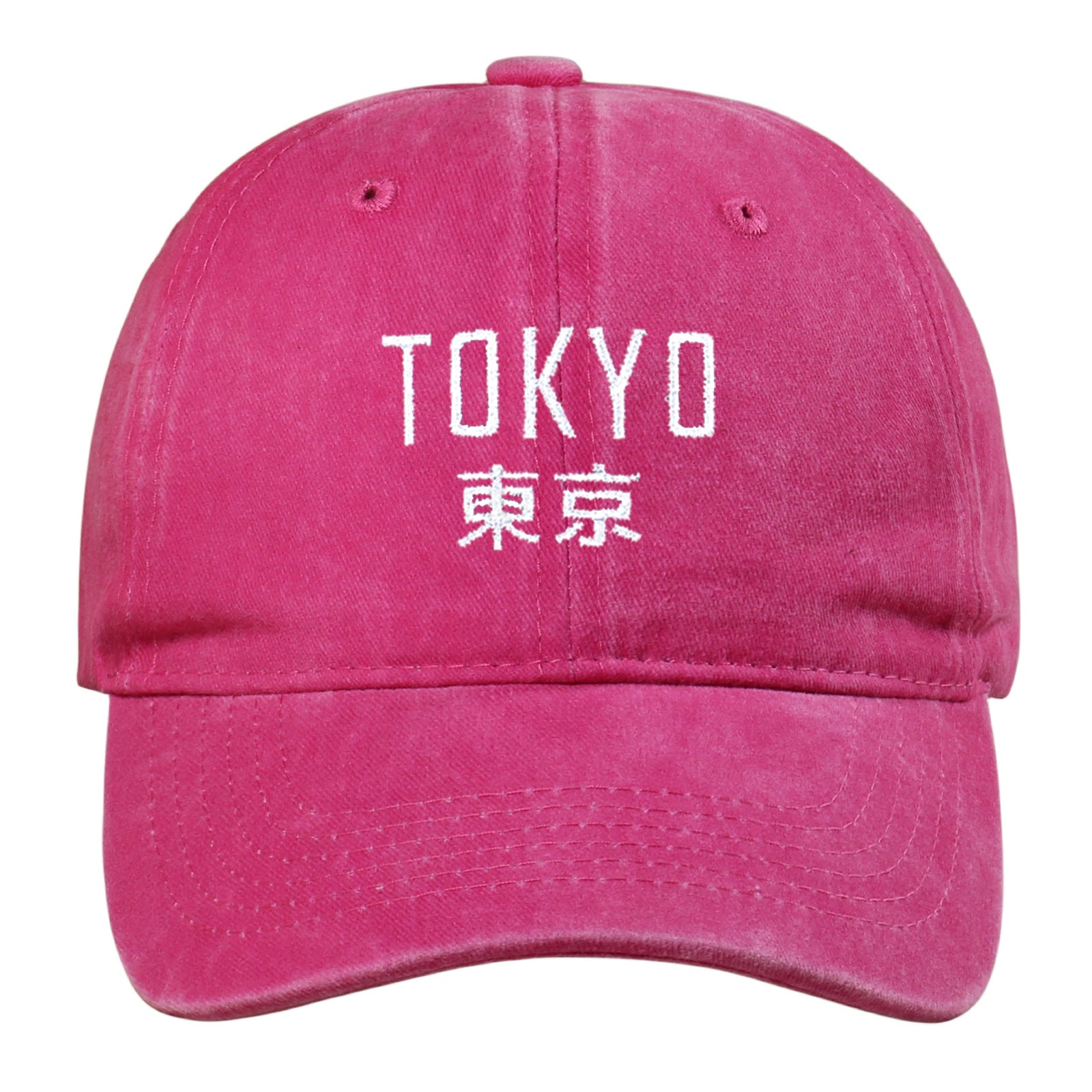 Retro Washed Tokyo Letter Baseball Cap