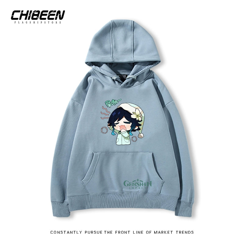 Unisex Venti Game Print Pullover Hoodie