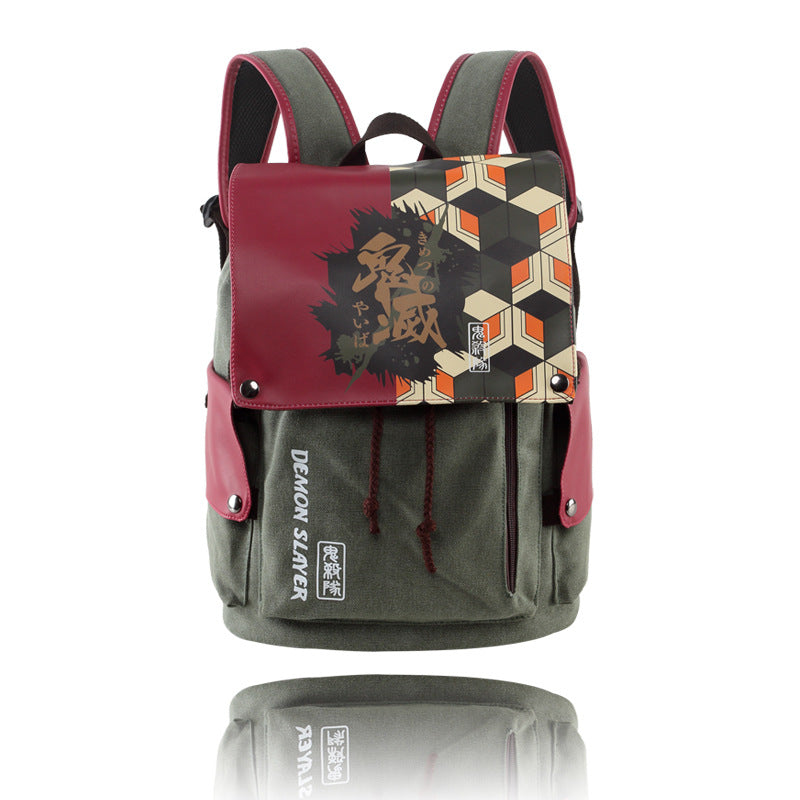 Trendy Anime Tanjirou Canvas Backpack