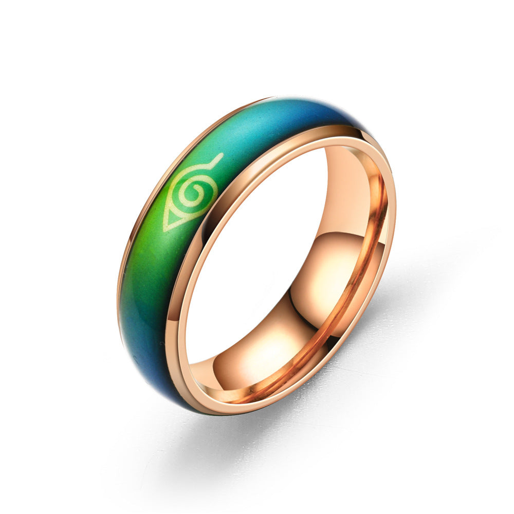 Stainless Steel Color-changing Anime Ring