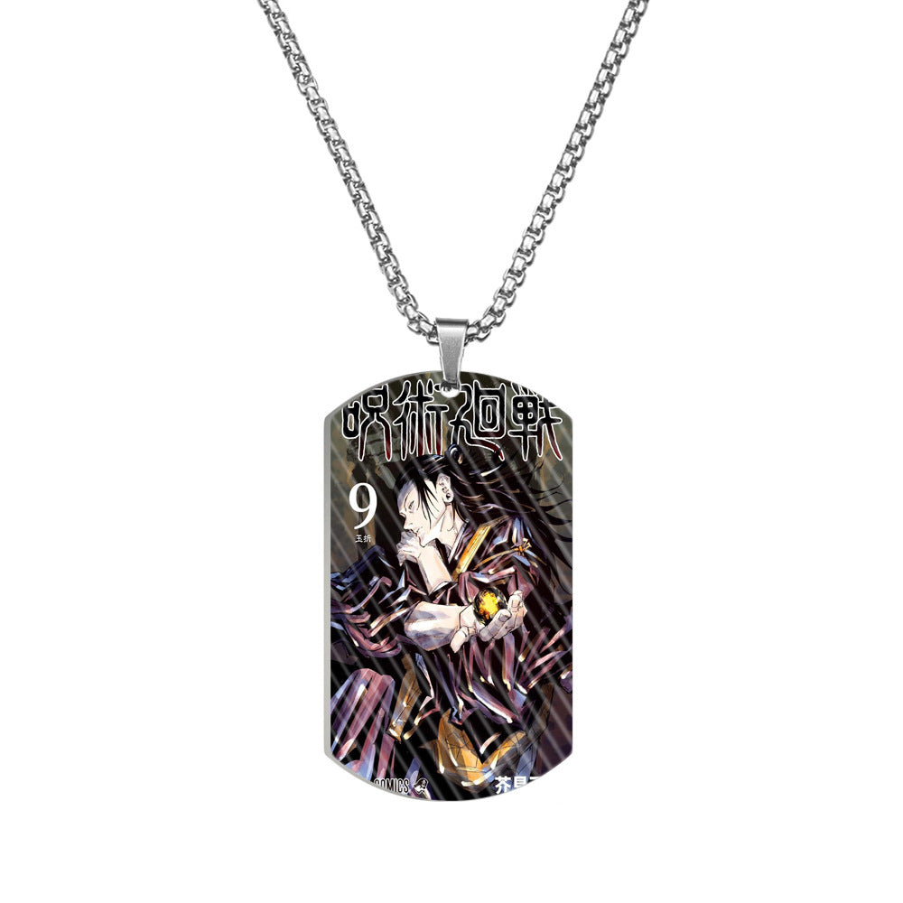 Cool Anime Printed Dog Tag Necklace