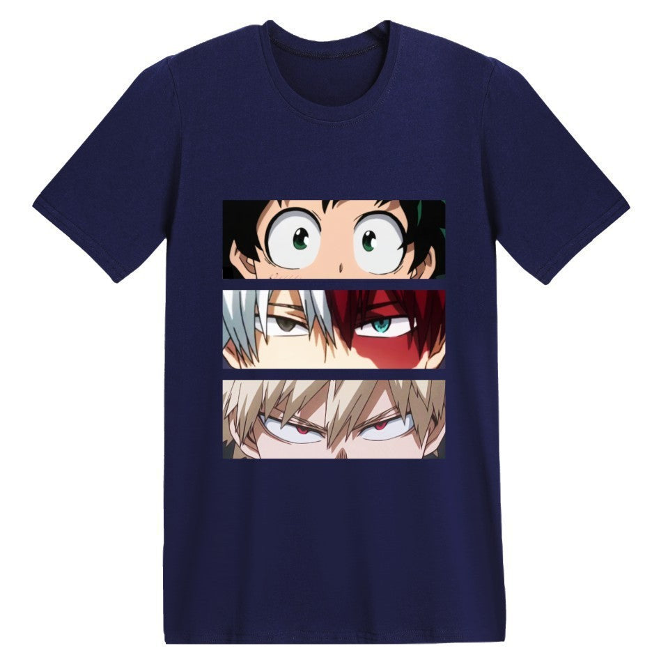 Unisex Anime Pattern Print Short Sleeve T-Shirt