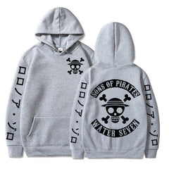 Unisex Sons of Pirates Print Loose Hoodie