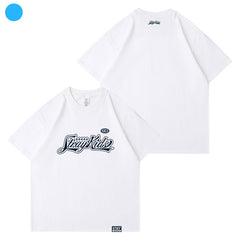 Unisex Kpop Logo Printed Loose Cotton T-shirt