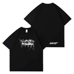 KPOP Graffiti Short-sleeved Cotton T-shirt