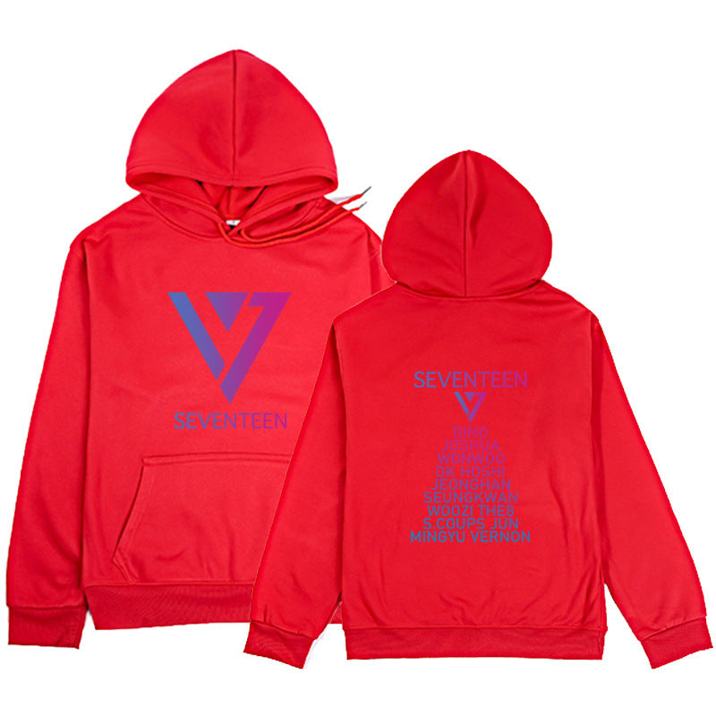 Trendy Kpop Logo Printed Casual Hoodie