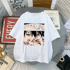 Casual Women's Anime Crew Neck Short Sleeve Tee