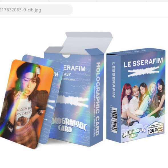124pcs KPOP Holographic Cards