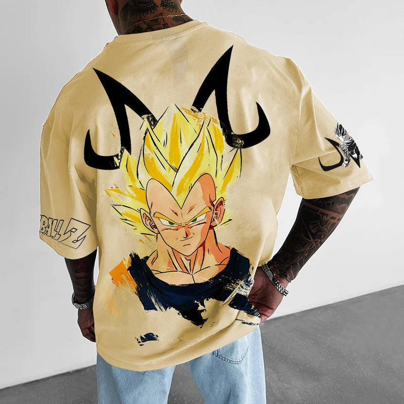 Men's Cool Anime Print Cotton T-shirt