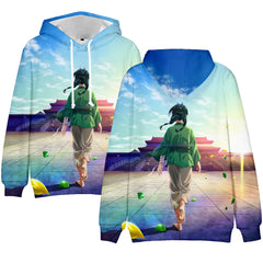 Girl's Anime 3d Printed Drawstring Hoodie