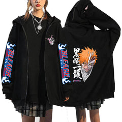 Trendy Anime Kurosaki Ichigo Zipper Hoodie