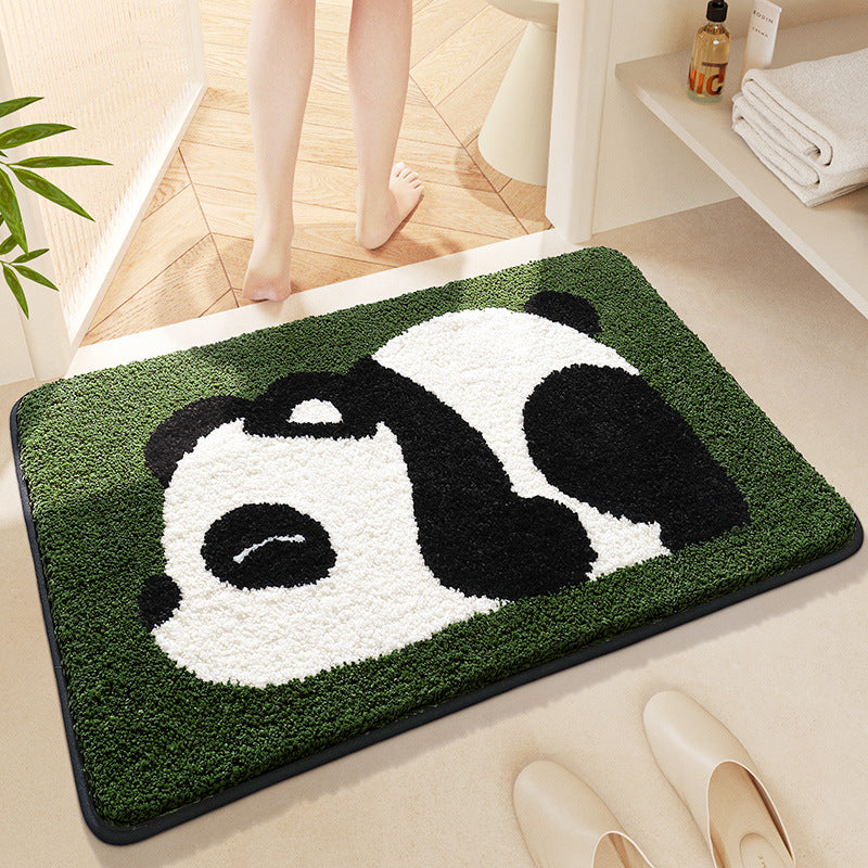 Panda-shaped Bathroom Absorbent Floor Mat