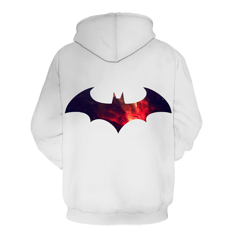 Unisex Bat 3D Print Loose Hoodie