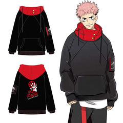 Trendy Anime Men's Cosplay High Neck Hoodie Pants