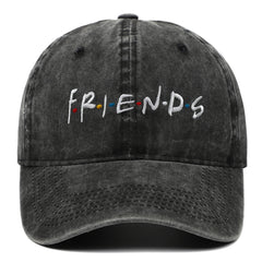 Friends Embroidered Washed Baseball Cap