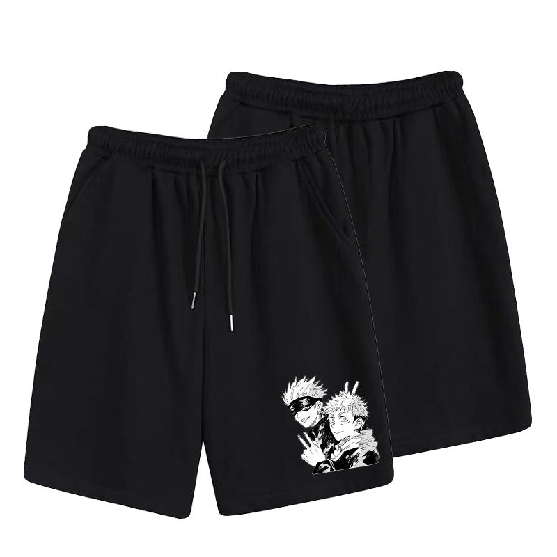 Casual Men's Anime Summer Elastic Sports Shorts