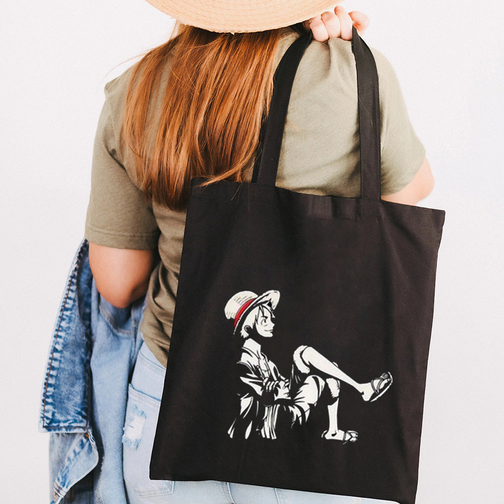 Casual Luffy Printed Canvas Shoulder Bag