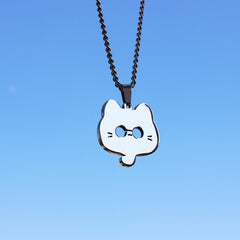 Cute Gojo Cat Stainless Steel Anime Necklace