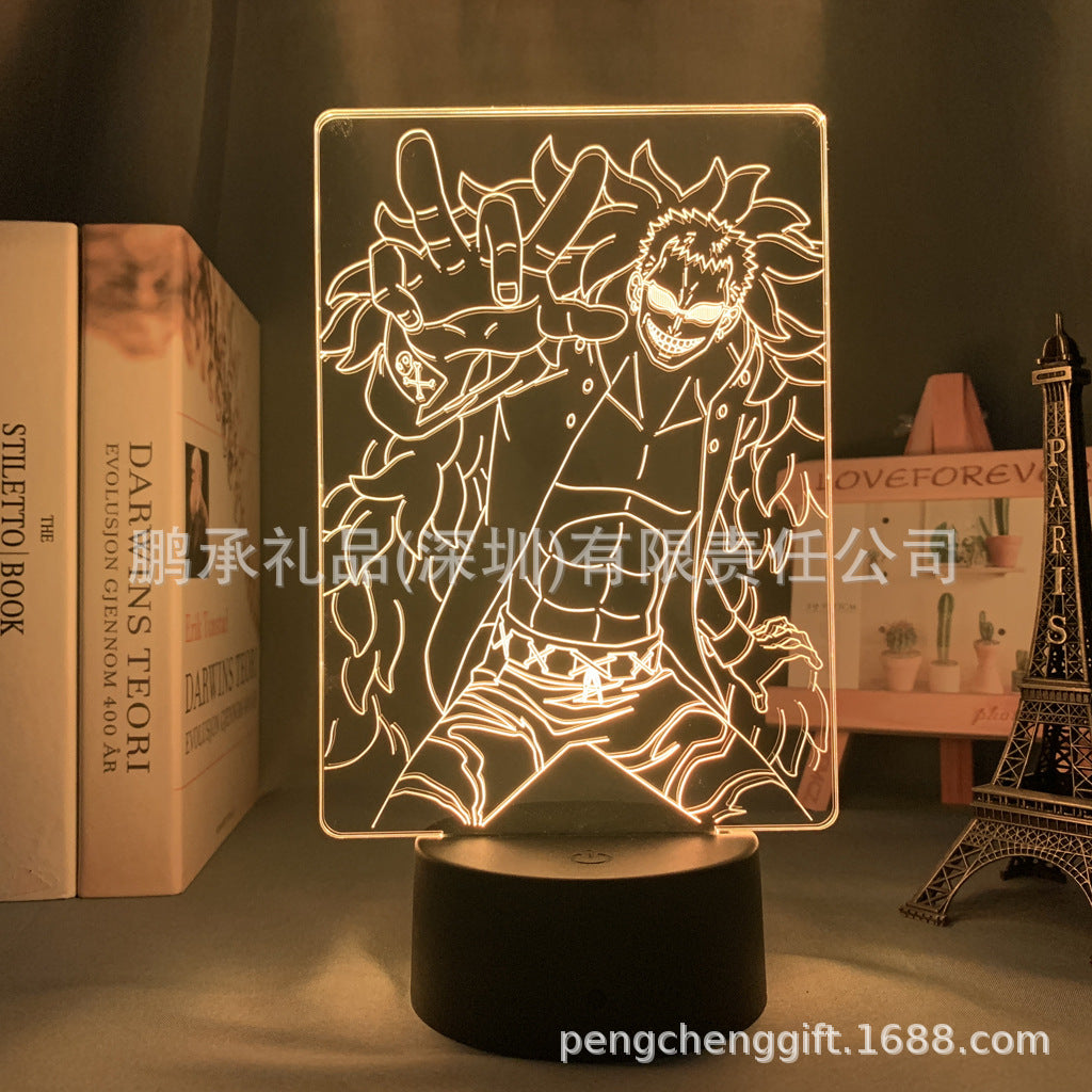 Colorful Luffy 3D Night Light