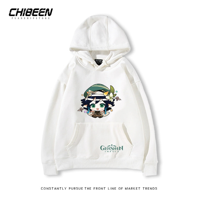 Unisex Venti Game Print Pullover Hoodie
