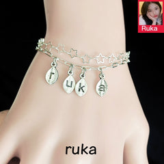 KPOP PHARITA RUKA CHIQUITA RORA Letter Bracelet