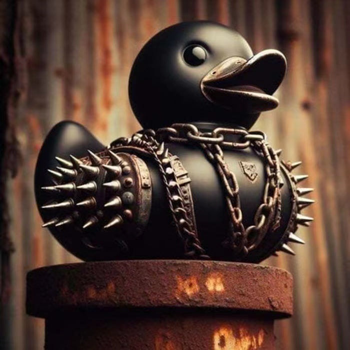 Gothic Death Rock Satan Duck Ornament