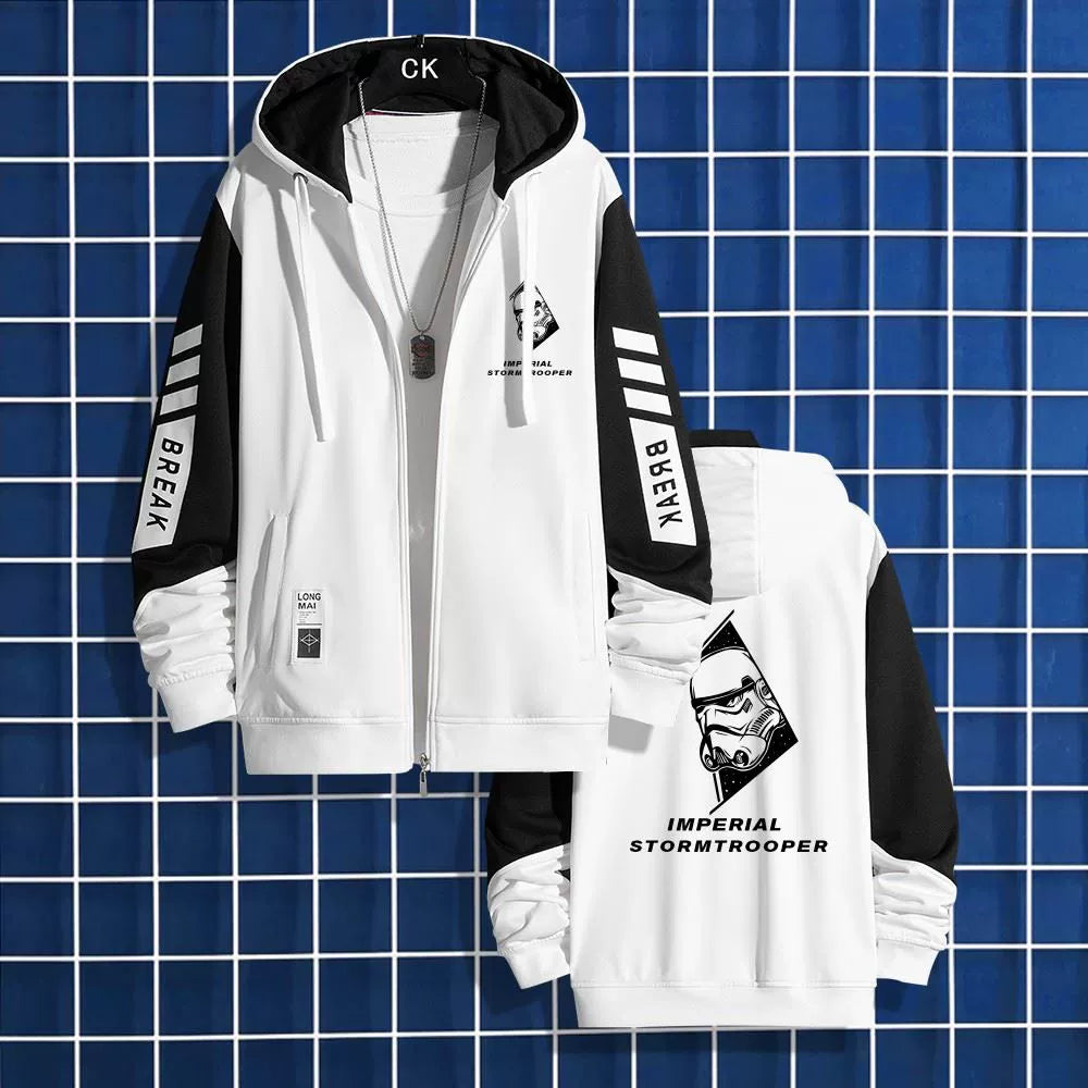 Mandalorian Zip Up Loose Hooded Jacket