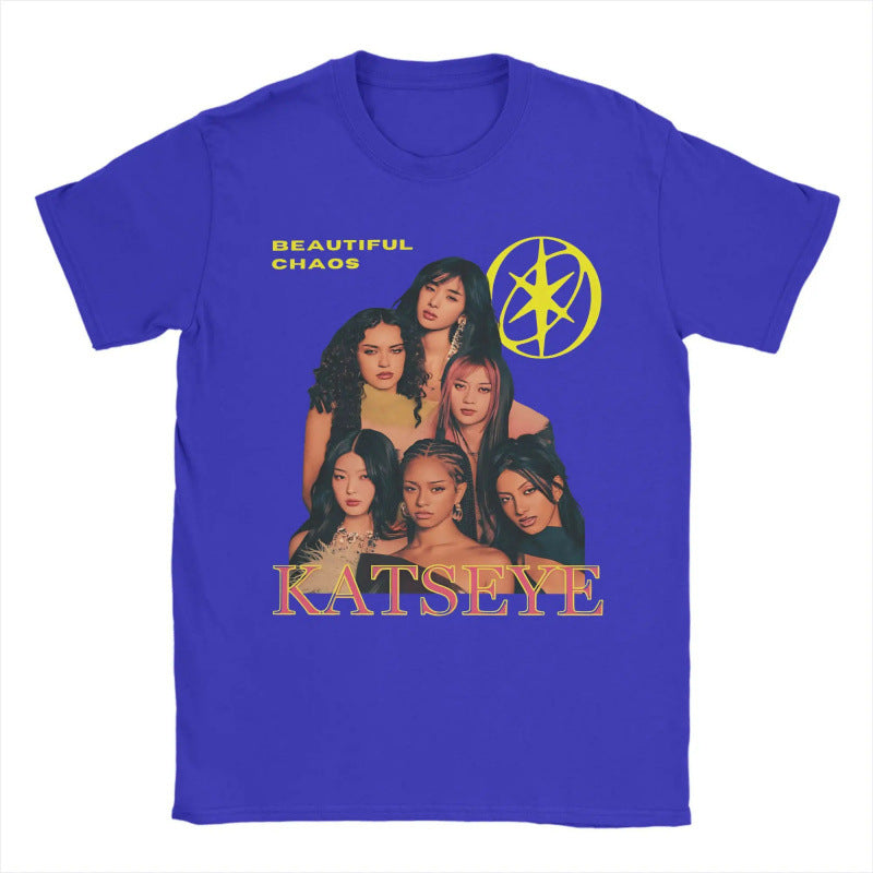 Casual Katseye Beautiful Chaos Cotton T-Shirt