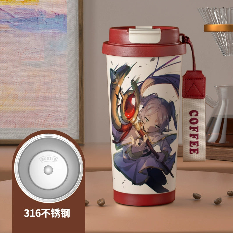 Anime Printed Coffee Thermos Cup