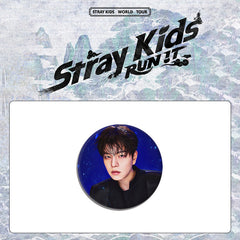 SKZ World Tour "RUN IT" Trailer Photo Badge Mirror Keychain