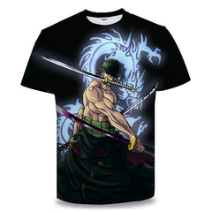 Men's Anime Digital Print Short-sleeved T-shirt