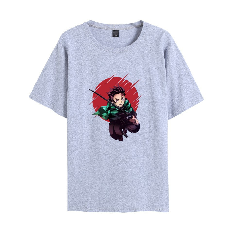 Casual Anime Printed Loose Short-sleeved T-shirt