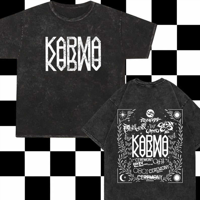 SKZ Karma TrackList Mineral Washed T-Shirt