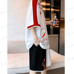 XIAO KAZUHA Cos Short Sleeve T-Shirt Shorts