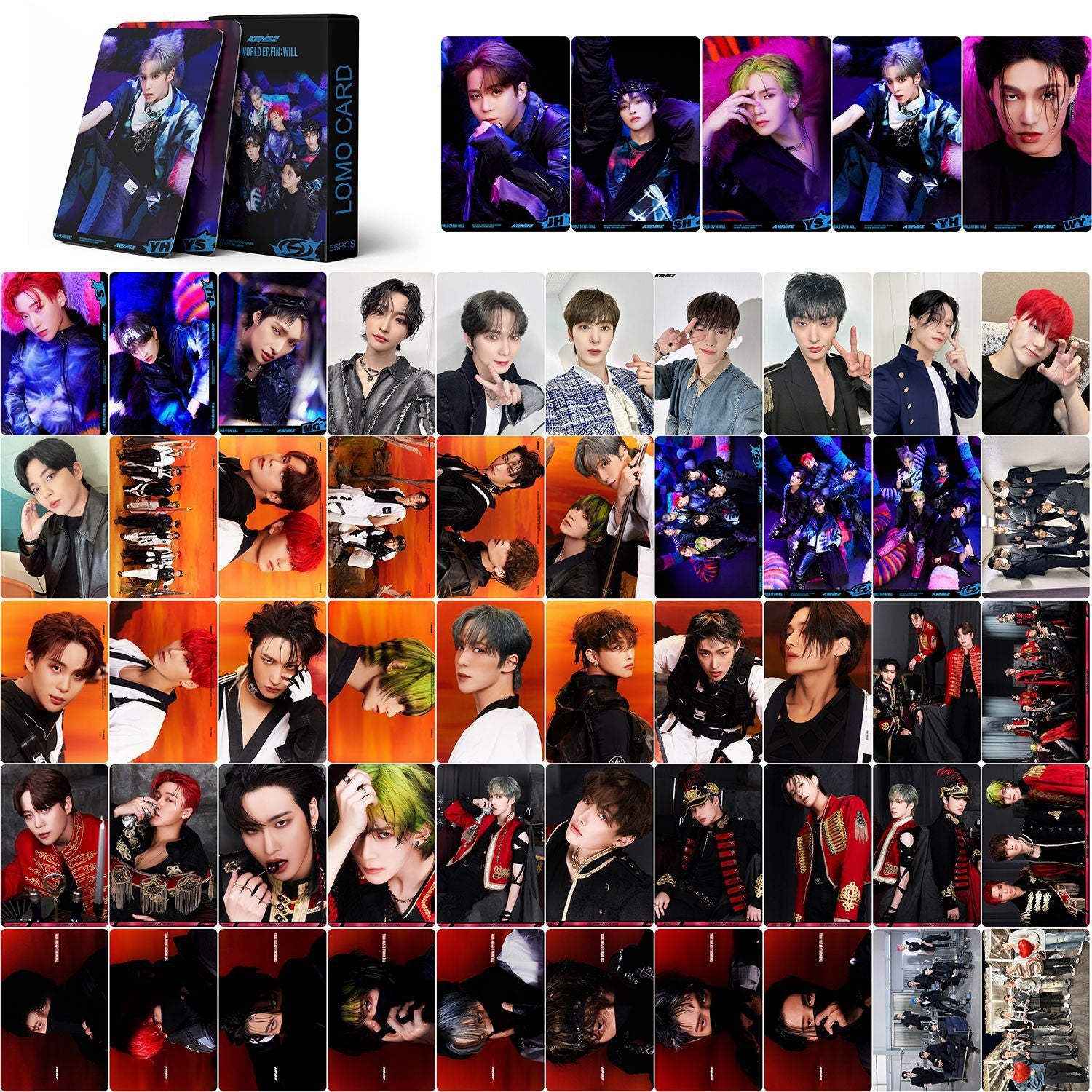 55 KPOP Album Lomo Cards
