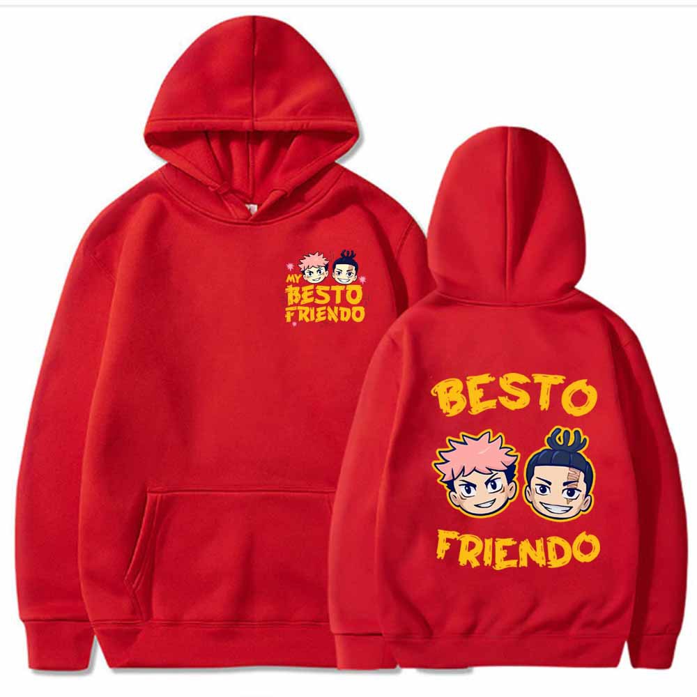 Unisex Besto Friendo Graphic Casual Loose Hoodie