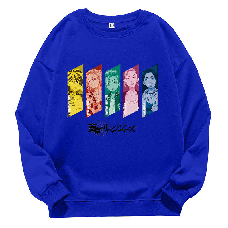 Anime Cotton Crew Neck Sweatshirt