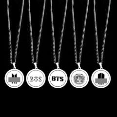 Kpop Logo Stainless Steel Tag Necklace