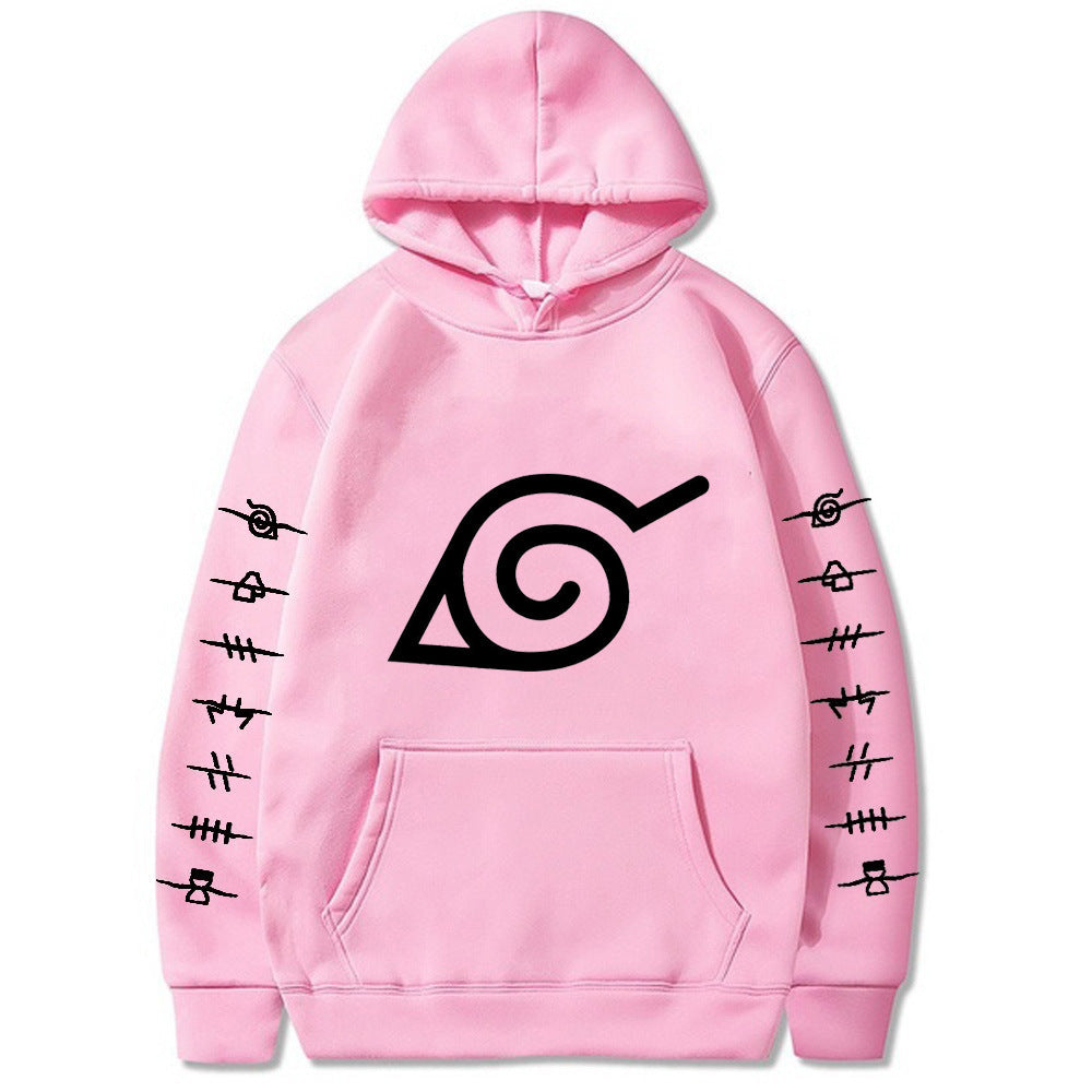 Trendy Anime Logo Printed Unisex Casual Hoodie