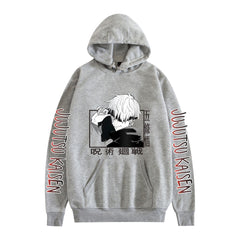 Casual Anime Gojo Printed Pullover Hoodie