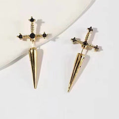 Retro Gothic Sword Dagger Earrings