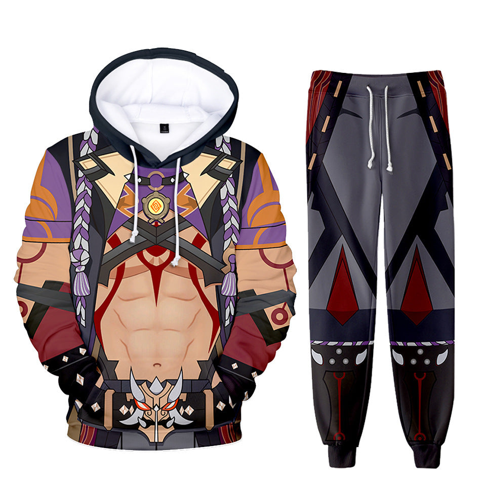 Casual Trendy Game 3D Print Hoodie Trousers Co-ords