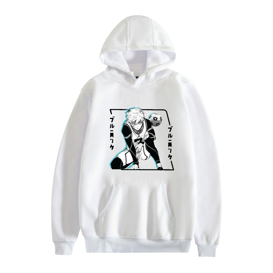 Unisex Anime Logo Printed Pullover Hoodie