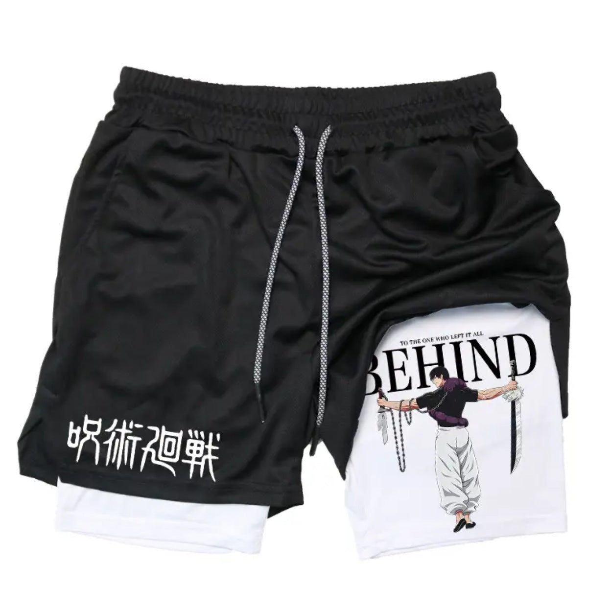 Anime Printed Double-layer Fitness Casual Shorts