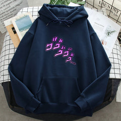 Unisex Jojo Graphic Print Long Sleeved Pullover Hoodie