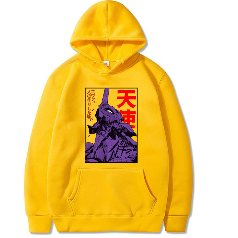 Men's Eva Anime Printed Loose Hoodie