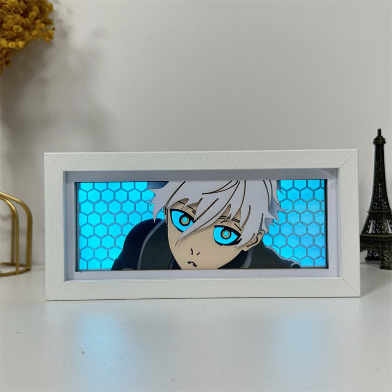 Anime Paper Carving Photo Frame Lamp