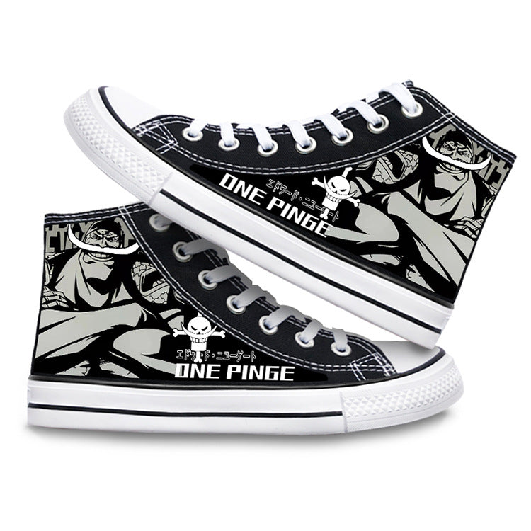 Unisex Luffy Printed Canvas Shoes