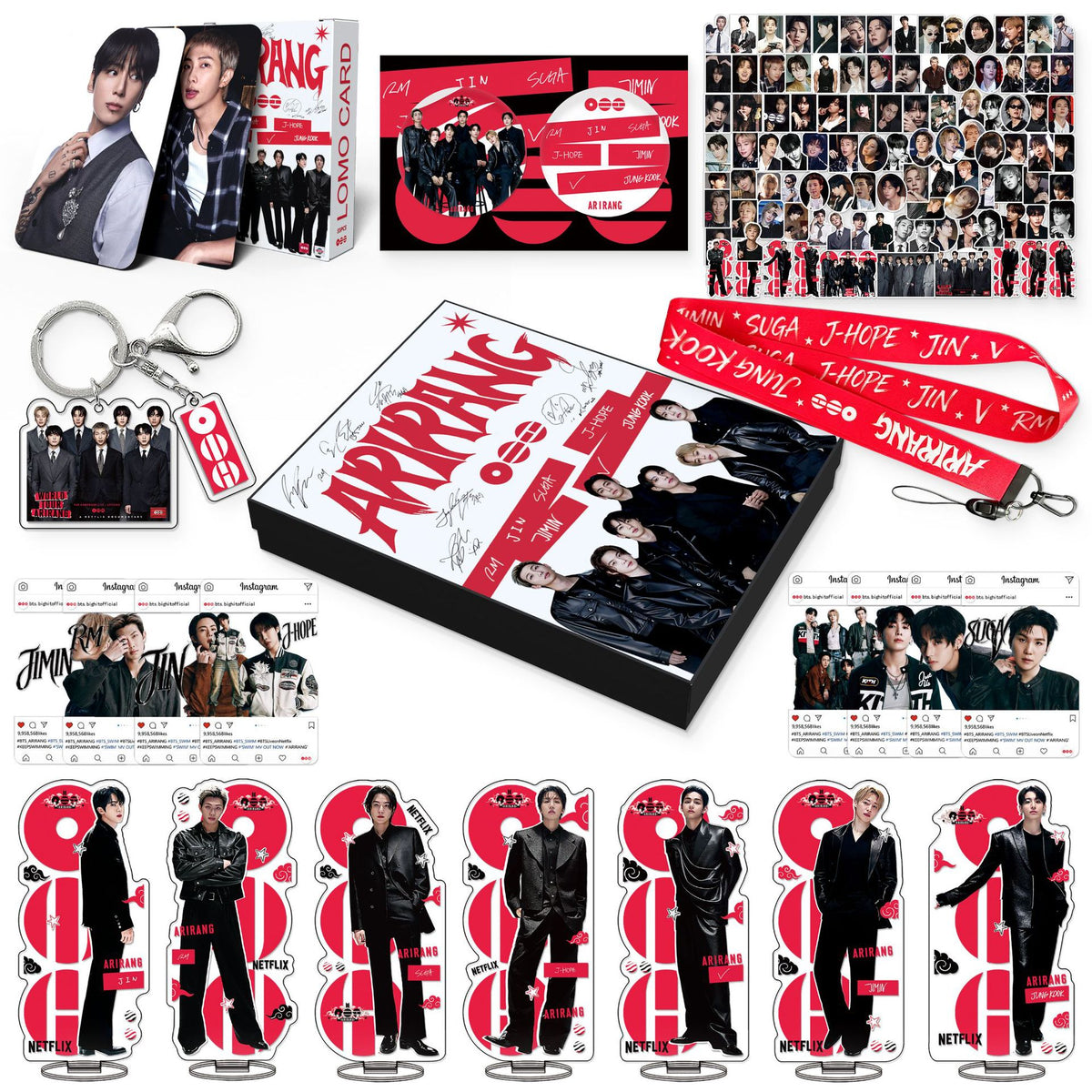 BANGTAN Album ARIRANG Badge Photocard Figurine‌ Sticker Gift Box