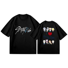 SKZ Cute Cartoon Print Short-sleeved T-shirt
